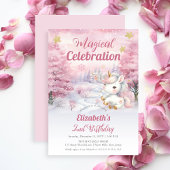 Invitation Unicorn Magical Celebration 2nd Birthday Party