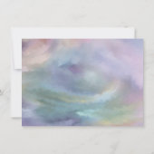 Invitation Unicorn magique | Aquarelle couleur Imaginaire pas (Dos)