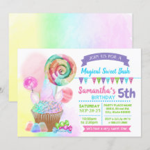 Unicorn magique bonbon d'anniversaire doux pastel