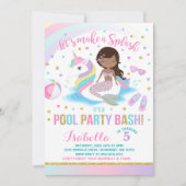 Invitation Unicorn & Mermaid Pool Party Anniversaire Invitati (Devant)