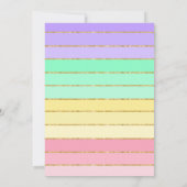 Invitation Unicorn Parties scintillant Florale (Dos)