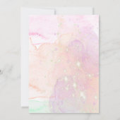 Invitation Unicorn Party, Unicorn 3e anniversaire (Dos)