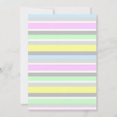 Invitation Unicorn Pastel Rainbow Butterflies Gold Anniversai (Dos)