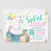 Invitation Unicorn Pool Party Unicorn Float Unicor (Devant)