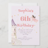 Invitation Unicorn Princess Age Dark Hair Anniversaire (Devant)