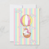 Invitation Unicorn Rainbow 1er Birthday Party (Dos)