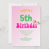 Invitation Unicorn Rainbow Gold Cute Anniversaire (Dos)