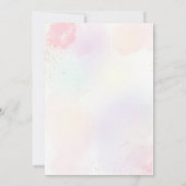 Invitation Unicorn Rainbow Pink Gold Baby shower (Dos)