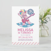 Invitation Unicorn Rockstar chanter Anniversaire de enfant ro (Debout devant)