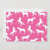 Invitation Unicorn Silhouette 1ère fête d'anniversaire Filles (Dos)