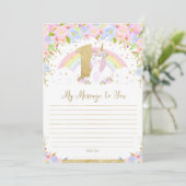 Invitation Unicorn Time Capsule Message To You Blank Cards (Debout devant)