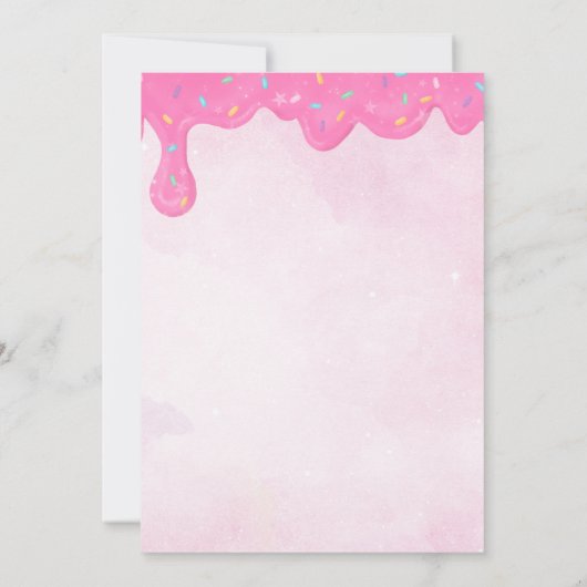 Invitation Unicorn Unfourgettable Sweet Girl 4e anniversaire (Dos)