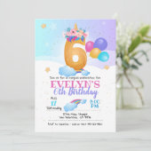 Invitation Unicorn, Unicorn 6e anniversaire (Debout devant)