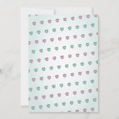 Invitation Unicorn violet fête d'anniversaire Jumeaux filles  (Dos)