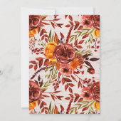 Invitation Unicorn Visage Automne Floral Anniversaire Invitat (Dos)