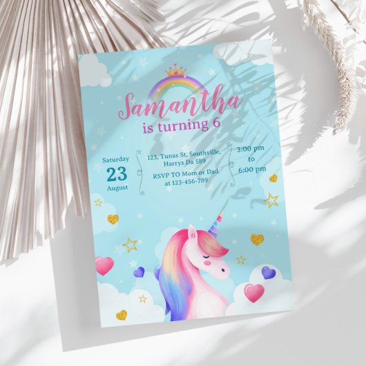 Invitation Unicorne