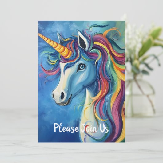 Invitation Unicorne (Debout devant)