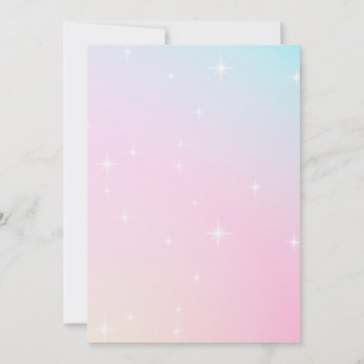 Invitation Unicorne 8e anniversaire (Dos)