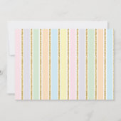 Invitation Unicorne Anniversaire fête rose Roses (Dos)