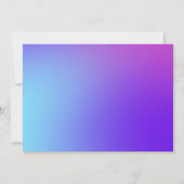 Invitation Unicorne couleur mignonne Aquarelle arc-en-ciel ph (Dos)