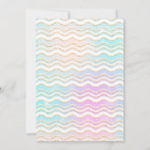 Invitation Unicorne de la partie de pool (Dos)