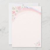 Invitation Unicorne d'hiver 2e anniversaire Pink & Silver Uni (Dos)