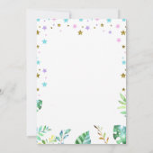 Invitation Unicorne dragon thème fille (Dos)