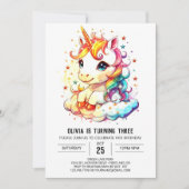 Invitation Unicorne en ligne Anniversaire Splendor (Devant)