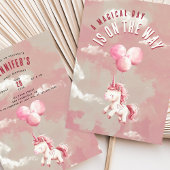 Invitation Unicorne enchantée - Fête de premier anniversaire