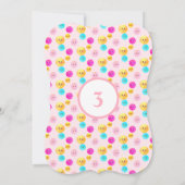 Invitation Unicorne et des visages heureux fête d'anniversair (Dos)