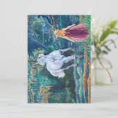 Invitation Unicorne et fille (Debout devant)