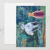 Invitation Unicorne et fille (Devant / Derrière)