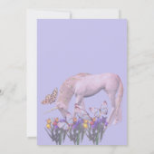 Invitation Unicorne Et Papillons Fête Anniversaire (Dos)