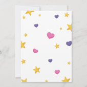 Invitation Unicorne fête d'anniversaire (Dos)