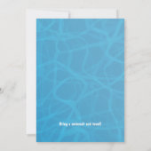 Invitation Unicorne Floatie Pool fête d'anniversaire (Dos)