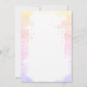 Invitation Unicorne Floral Crown, Anniversaire Pastel (Dos)