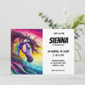 Invitation Unicorne magique (Debout devant)