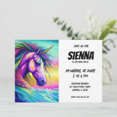 Invitation Unicorne magique (Debout devant)