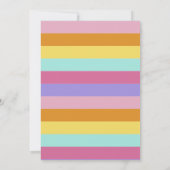 Invitation Unicorne magique, étoiles et Rainbow fête d'annive (Dos)