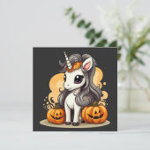 Invitation Unicorne magique : Halloween Citrouille Adventure (Debout devant)