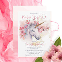 Unicorne mystique | Pink Floral Girl Baby Sprinkl