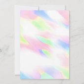 Invitation Unicorne rose magique Parties scintillant florale (Dos)