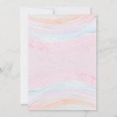 Invitation Unicorne rose violet quatre jamais magique 4e anni (Dos)