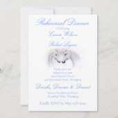 Invitation Unicornes blanches Aimer Couple (Devant)