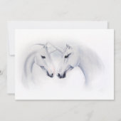 Invitation Unicornes blanches Aimer Couple (Dos)