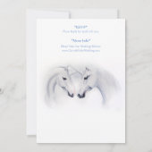 Invitation Unicornes blanches Aimer Couple (Dos)