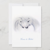 Invitation Unicornes blanches Aimer Couple (Dos)