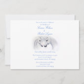 Invitation Unicornes blanches Aimer Couple (Devant)