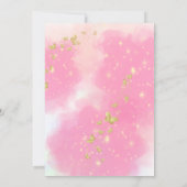 Invitation Unicornes et papillons magique blanc enchanté (Dos)