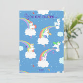 Invitation Unicornes joueuses (Debout devant)
